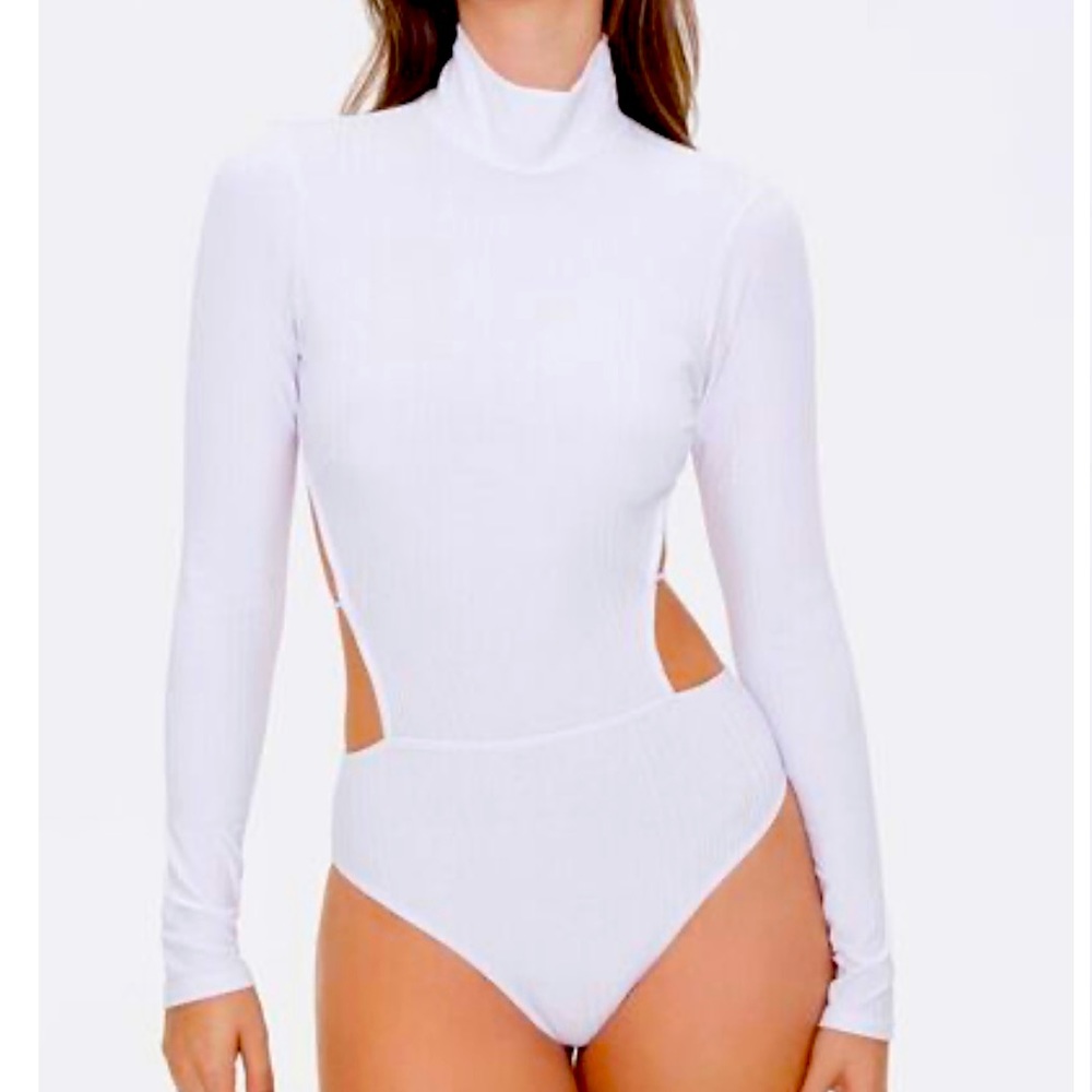 Forever 21 ribbed open back bodysuit